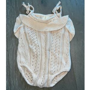 Bonnie & Harlo Toddler Girls Pink Knit Romper Sz 2